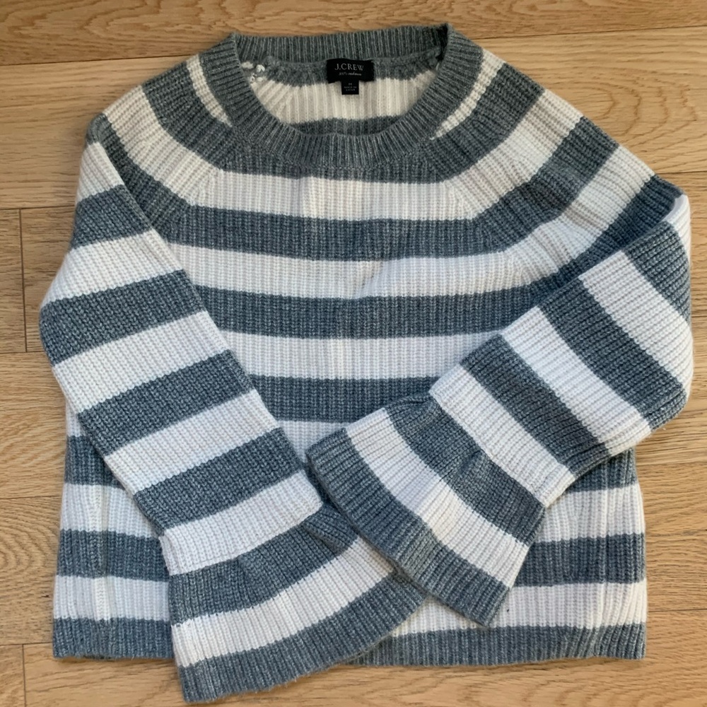 JCrew Striped Cashmere Sweater